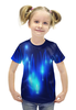 Заказать детскую футболку в Москве. Футболка с полной запечаткой для девочек Вспышки от THE_NISE  - готовые дизайны и нанесение принтов.