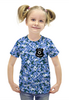 Заказать детскую футболку в Москве. Футболка с полной запечаткой для девочек Полиция от ZVER  - готовые дизайны и нанесение принтов.