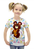 Заказать детскую футболку в Москве. Футболка с полной запечаткой для девочек ✪Olympic Bear Misha 1980✪ от balden - готовые дизайны и нанесение принтов.