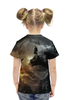 Заказать детскую футболку в Москве. Футболка с полной запечаткой для девочек Франкенштейн от skynatural - готовые дизайны и нанесение принтов.