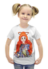 Заказать детскую футболку в Москве. Футболка с полной запечаткой для девочек Куколка Лисичка от АЛИНА МАЛИНА - готовые дизайны и нанесение принтов.
