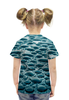 Заказать детскую футболку в Москве. Футболка с полной запечаткой для девочек Капли 3D от coolmag - готовые дизайны и нанесение принтов.