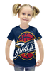 Заказать детскую футболку в Москве. Футболка с полной запечаткой для девочек Cleveland Cavaliers от Broadway music - готовые дизайны и нанесение принтов.