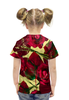 Заказать детскую футболку в Москве. Футболка с полной запечаткой для девочек красные розы от THE_NISE  - готовые дизайны и нанесение принтов.