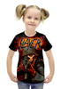 Заказать детскую футболку в Москве. Футболка с полной запечаткой для девочек Slayer Band от Leichenwagen - готовые дизайны и нанесение принтов.