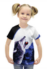 Заказать детскую футболку в Москве. Футболка с полной запечаткой для девочек Я волк от  PRO_DESIGN - готовые дизайны и нанесение принтов.
