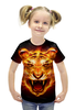 Заказать детскую футболку в Москве. Футболка с полной запечаткой для девочек Tigris от Niq=D - готовые дизайны и нанесение принтов.