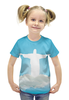 Заказать детскую футболку в Москве. Футболка с полной запечаткой для девочек Иисус Христос от god - готовые дизайны и нанесение принтов.
