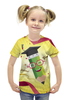 Заказать детскую футболку в Москве. Футболка с полной запечаткой для девочек Улыбающийся карандаш от Amerikanka - готовые дизайны и нанесение принтов.