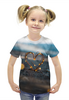Заказать детскую футболку в Москве. Футболка с полной запечаткой для девочек Сердечко от FireFoxa - готовые дизайны и нанесение принтов.