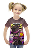 Заказать детскую футболку в Москве. Футболка с полной запечаткой для девочек BRAWL STARS MORTIS от geekbox - готовые дизайны и нанесение принтов.