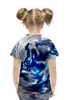 Заказать детскую футболку в Москве. Футболка с полной запечаткой для девочек Зимняя абстракция от Anna Lomachenko - готовые дизайны и нанесение принтов.