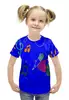 Заказать детскую футболку в Москве. Футболка с полной запечаткой для девочек Этюды от Ekaterina Ulyanova - готовые дизайны и нанесение принтов.