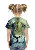 Заказать детскую футболку в Москве. Футболка с полной запечаткой для девочек Снежный Лев от skynatural - готовые дизайны и нанесение принтов.