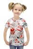 Заказать детскую футболку в Москве. Футболка с полной запечаткой для девочек Цветы от Ирина - готовые дизайны и нанесение принтов.