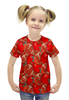 Заказать детскую футболку в Москве. Футболка с полной запечаткой для девочек Гранат от THE_NISE  - готовые дизайны и нанесение принтов.