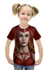 Заказать детскую футболку в Москве. Футболка с полной запечаткой для девочек Алая Ведьма / Scarlet Witch от Jimmy Flash - готовые дизайны и нанесение принтов.