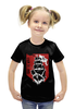 Заказать детскую футболку в Москве. Футболка с полной запечаткой для девочек Пиратский корабль от Виктор Гришин - готовые дизайны и нанесение принтов.
