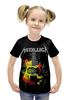 Заказать детскую футболку в Москве. Футболка с полной запечаткой для девочек Metallica от Leichenwagen - готовые дизайны и нанесение принтов.