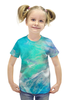 Заказать детскую футболку в Москве. Футболка с полной запечаткой для девочек краски от THE_NISE  - готовые дизайны и нанесение принтов.