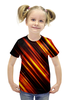 Заказать детскую футболку в Москве. Футболка с полной запечаткой для девочек Золотые линии от THE_NISE  - готовые дизайны и нанесение принтов.