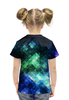 Заказать детскую футболку в Москве. Футболка с полной запечаткой для девочек Треугольники от galaxy secret - готовые дизайны и нанесение принтов.