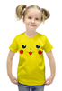 Заказать детскую футболку в Москве. Футболка с полной запечаткой для девочек Pokemon go от Сергей Дульнев - готовые дизайны и нанесение принтов.