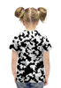 Заказать детскую футболку в Москве. Футболка с полной запечаткой для девочек Чёрно-Белый Камуфляж от armyshop - готовые дизайны и нанесение принтов.
