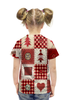 Заказать детскую футболку в Москве. Футболка с полной запечаткой для девочек Новогодний узор от THE_NISE  - готовые дизайны и нанесение принтов.