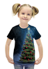 Заказать детскую футболку в Москве. Футболка с полной запечаткой для девочек Новогодний символ от Руслан - готовые дизайны и нанесение принтов.