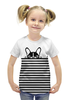 Заказать детскую футболку в Москве. Футболка с полной запечаткой для девочек Любопытство от Виктор Гришин - готовые дизайны и нанесение принтов.