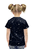Заказать детскую футболку в Москве. Футболка с полной запечаткой для девочек созвездия от THE_NISE  - готовые дизайны и нанесение принтов.