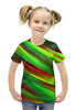 Заказать детскую футболку в Москве. Футболка с полной запечаткой для девочек Полосы от THE_NISE  - готовые дизайны и нанесение принтов.