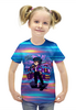 Заказать детскую футболку в Москве. Футболка с полной запечаткой для девочек Brawl Stars    от T-shirt print  - готовые дизайны и нанесение принтов.