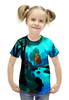 Заказать детскую футболку в Москве. Футболка с полной запечаткой для девочек пейзаж от THE_NISE  - готовые дизайны и нанесение принтов.