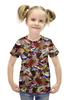 Заказать детскую футболку в Москве. Футболка с полной запечаткой для девочек Мороженки от WibblyWobbly - готовые дизайны и нанесение принтов.