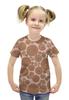 Заказать детскую футболку в Москве. Футболка с полной запечаткой для девочек Спилы дерева от Anna Eremina - готовые дизайны и нанесение принтов.