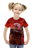 Заказать детскую футболку в Москве. Футболка с полной запечаткой для девочек скелеты со стволами  от Серега Шнайдер - готовые дизайны и нанесение принтов.