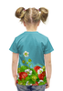 Заказать детскую футболку в Москве. Футболка с полной запечаткой для девочек Земляничная поляна от Виктор Гришин - готовые дизайны и нанесение принтов.