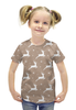 Заказать детскую футболку в Москве. Футболка с полной запечаткой для девочек олени от THE_NISE  - готовые дизайны и нанесение принтов.