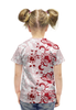 Заказать детскую футболку в Москве. Футболка с полной запечаткой для девочек Красные цветочки от THE_NISE  - готовые дизайны и нанесение принтов.
