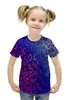 Заказать детскую футболку в Москве. Футболка с полной запечаткой для девочек Пузырьки от THE_NISE  - готовые дизайны и нанесение принтов.