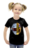 Заказать детскую футболку в Москве. Футболка с полной запечаткой для девочек Daft Punk от geekbox - готовые дизайны и нанесение принтов.