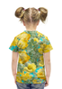 Заказать детскую футболку в Москве. Футболка с полной запечаткой для девочек желтые цветы от THE_NISE  - готовые дизайны и нанесение принтов.