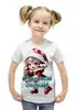 Заказать детскую футболку в Москве. Футболка с полной запечаткой для девочек Снегурка от karandash6919@gmail.com - готовые дизайны и нанесение принтов.
