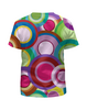 Заказать детскую футболку в Москве. Футболка с полной запечаткой для девочек Цветные круги от IrinkaArt  - готовые дизайны и нанесение принтов.