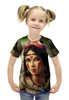 Заказать детскую футболку в Москве. Футболка с полной запечаткой для девочек Индейская женщина от aleks_say - готовые дизайны и нанесение принтов.