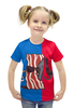 Заказать детскую футболку в Москве. Футболка с полной запечаткой для девочек Американская темка от ПРИНТЫ ПЕЧАТЬ  - готовые дизайны и нанесение принтов.