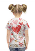 Заказать детскую футболку в Москве. Футболка с полной запечаткой для девочек День святого Валентина от FireFoxa - готовые дизайны и нанесение принтов.