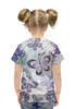 Заказать детскую футболку в Москве. Футболка с полной запечаткой для девочек Фиолетовые бабочки от weeert - готовые дизайны и нанесение принтов.